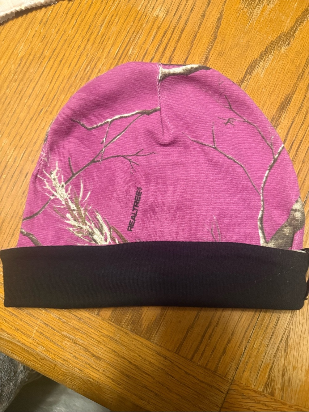 Realtree Pink Camo Beanie with Black Cuff